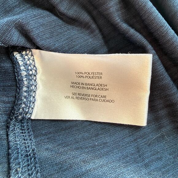 Eddie Bauer Legend Wash Shirt Mens XXL Blue Long Sleeve Tee Solid Crew Cotton - Picture 5 of 8